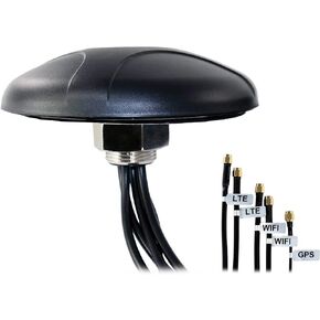 Proxicast 5-in-1 Pro-Grade Low-Profile 2x2 MIMO 4G/5G + Wi-Fi + GPS Screw Mount Combination Vehicle Antenna Compatible with Cradlepoint, Digi, Peplink and Other Modems/Routers (Gibraltar ANT-510-221)