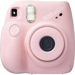 Fujifilm Instax Mini 7+ Camera, Easy to Operate, Portable, Handy Selfie Mirror, Polaroid Camera, Perfect for Beginners and Experts, Sleek and Stylish Design - Coral (Renewed)
