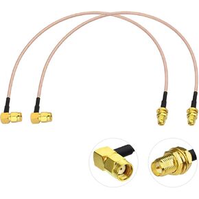 Bingfu WiFi Antenna Extension Cable (2-Pack) RP-SMA Male to RP-SMA Female Bulkhead Mount RG316 Cale 1m 3 feet for WiFi Router Security IP Camera Wireless Mini PCI Express PCIE Network Card Adapter in Kuwait