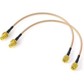 كابل تمديد هوائي Bingfu WiFi (عبوتان) RP-SMA ذكر الزاوية اليمنى إلى RP-SMA أنثى الحاجز جبل RG316 Cale 30 سم 12 بوصة لراوتر WiFi Security IP كاميرا مراقبة بطاقة PCIE صغيرة in Kuwait