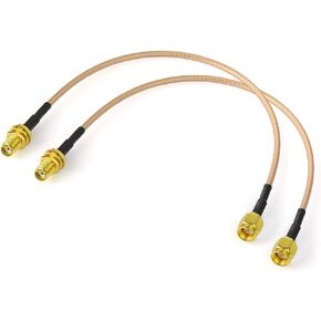 Bingfu SMA Female Bulkhead Mount to SMA Male RG316 Antenna Extension Cable 6 inch 15cm 2-Pack Compatible with 4G LTE Router Gateway Cellular SDR USB Dongle Receiver in Saudi Arabia