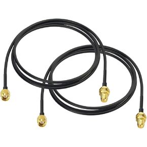 Bingfu WiFi Antenna Extension Cable 4-Pack RP-SMA Male to RP-SMA Female Bulkhead Mount RG174 Coaxial Cable 1m 3 feet for WiFi Router Security Camera Wireless Mini PCI Express PCIE Network Card Adapter in Kuwait