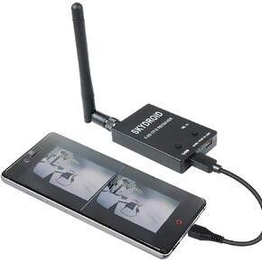 مستقبل اف بي في 5.8G 150CH او تي جي فيديو UVC VTX 5dBi SMA انثى بلاستيك للهواتف الذكية اندرويد وشاشة الكمبيوتر - اسود in Kuwait