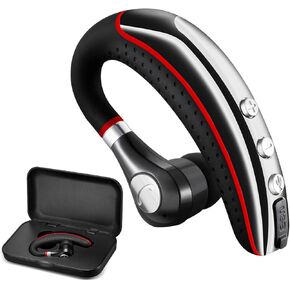 Bluetooth Headset V5.1,Wireless Bluetooth Earpiece with CVC8.0 Dual Mic Noise Cancelling,500mAh Battery for 110H Work Time,Handsfree Earphones for Cell Phones/PC for Business Office/Driving