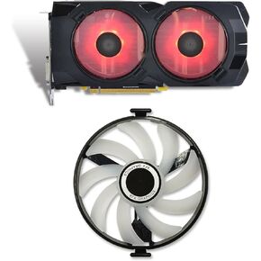 Cavabien 94mm FDC10U12S9-C استبدال مروحة التبريد لـ XFX AMD Radeon RX 470 480 580 RX580 RX480 RX470 Edition Crimson Graphics Card Cooling Fan (مروحة الرسومات-2 قطعة) in Kuwait