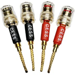 CNCESS Pin Banana Plug to 4mm Female Banana Jack/Speaker Wire, 4 Pack in Kuwait
