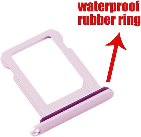 SIM Card Tray Holder Slot Replacement for iPhone 12 Mini with Waterproof Rubber Ring and Eject Pin (Black) in Saudi Arabia