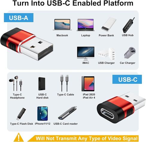 USB to USB C Adapter 6 Pack,USB Male to Type C Female Converter in Kuwait