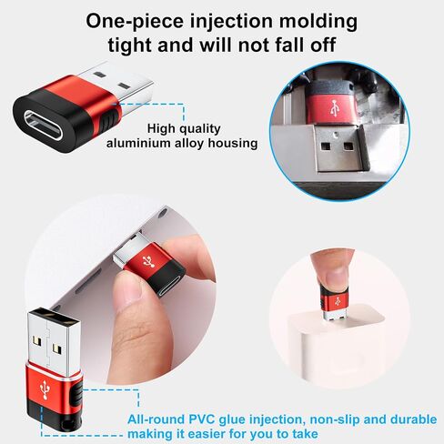 USB to USB C Adapter 6 Pack,USB Male to Type C Female Converter in Kuwait