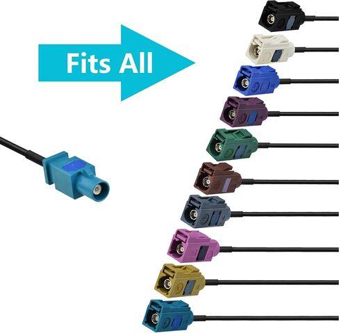 Bingfu Universal Vehicle Car Stereo FM AM Radio Antenna Adapter Cable Fakra Z Male to DIN Plug Connector Cable 15cm 6 inch for Car Stereo Audio HD Radio Head Unit CD Media Player Receiver in Saudi Arabia