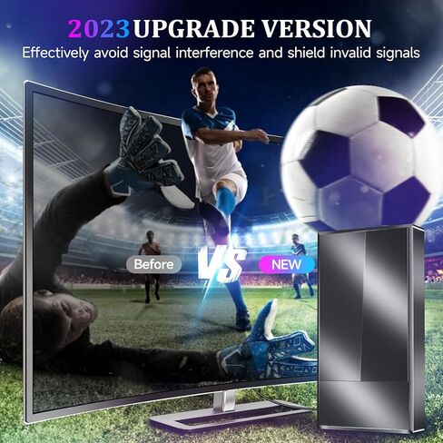 1600+ Miles Range TV Antenna, 2023 Digital TV Antenna for Smart TV Indoor Outdoor, Amplified HD Antenna Signal Booster - 45ft Cable/AC Adapter - Support 8K 4K HDTV 1080p All TVs in Kuwait