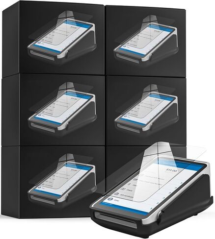 Protective Case and Screen Protector for Square Terminal Card Reader - Rubberized Hard Casing with Non-Slip Base and Tempered Glass (by Encased Products) in Kuwait