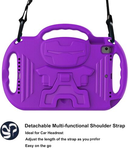 LTROP Kids Case for iPad 9th/8th/7th Generation 10.2 Inch with Shoulder Strap, Shockproof Lightweight Handle Stand Child Bumper Case, Blue in Saudi Arabia