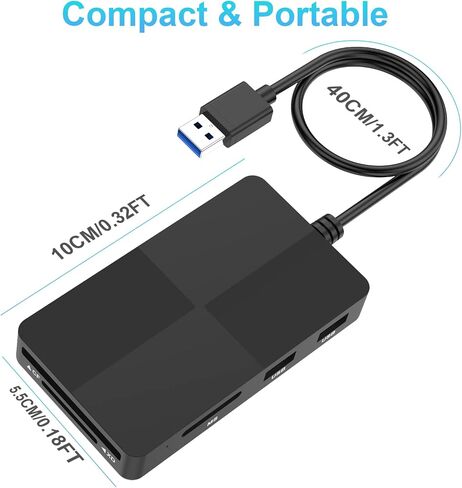 قارئ USB C CAC عسكري، قارئ بطاقات ذكية DOD Military USB وصول مشترك CAC، معرف طي صغير، خصم، قارئ بطاقات الائتمان متوافق مع Windows، Mac OS، Linux، هاتف Android (النوع C) in Kuwait