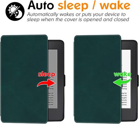 حافظة رفيعة لجهاز Kindle Paperwhite الجيل الخامس/السادس/السابع، أخضر صنوبر in Kuwait