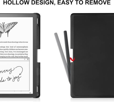 KuRoKo Slimshell Case for Kindle Scribe 10.2" 2022 Released, Origami Standing Lightweight PU Leather Stand Smart Cover with Pen Holder for Kindle Scribe 10.2 inch-Black in Kuwait
