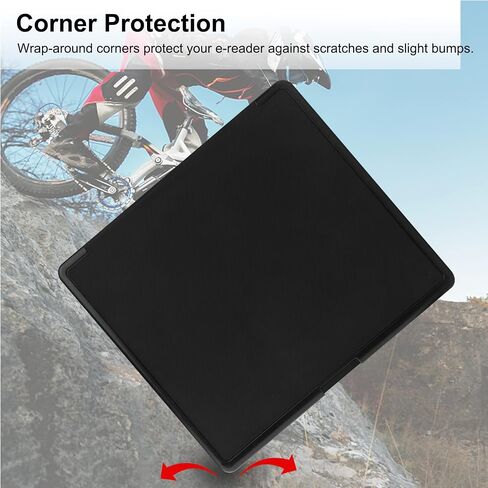 KuRoKo Slimshell Case for Kindle Scribe 10.2" 2022 Released, Origami Standing Lightweight PU Leather Stand Smart Cover with Pen Holder for Kindle Scribe 10.2 inch-Black in Kuwait