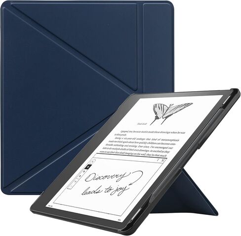 KuRoKo Slimshell Case for Kindle Scribe 10.2" 2022 Released, Origami Standing Lightweight PU Leather Stand Smart Cover with Pen Holder for Kindle Scribe 10.2 inch-Black in Kuwait