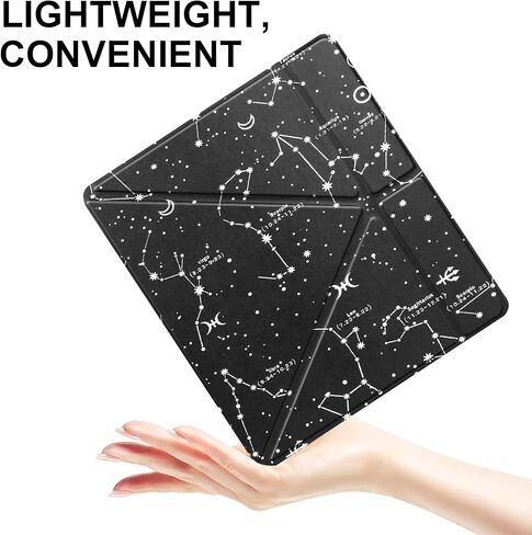 حافظة KuRoKo Slimshell لجهاز Kindle Scribe مقاس 10.2 بوصة إصدار 2022، غطاء ذكي بحامل من جلد البولي يوريثان خفيف الوزن مع حامل قلم لجهاز Kindle Scribe مقاس 10.2 بوصة - سماء مرصعة بالنجوم in Kuwait