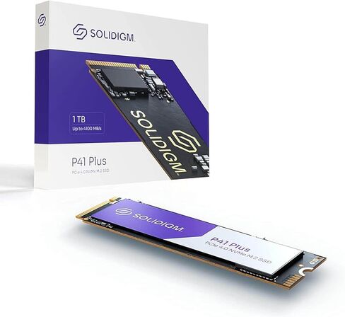 هارد SSD P41 بلس 1TB من سوليديجم™، منفذ الملحقات الاضافية السريع الجيل 4 ذاكرة مستديمة 4.0×4 M.2 2280 3D ناند، ترقيات تخزين للكمبيوتر واللابتوب والحوسبة اليومية والالعاب SSDPFKNU010TZX1 in Kuwait