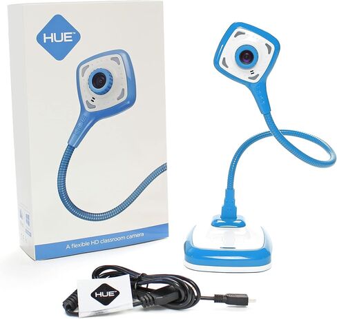 HUE HD Pro USB Document Camera/Visualizer for Teachers/Classroom, Black | Full HD 1080p Flexible Camera, Built-in Microphone & LED Lights, Windows / ChromeOS / MacOS / iPadOS 17+ Compatibility in Kuwait