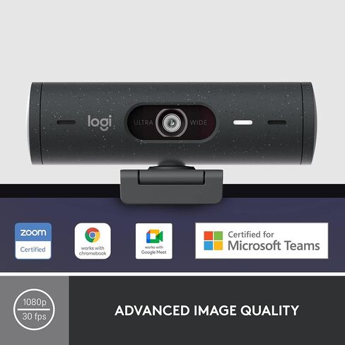 Logitech Brio 500 Webcam 4 MP 1920 x 1080 Pixels USB-C Graphite, W128163427 (1080 Pixels USB-C Graphite) in Saudi Arabia