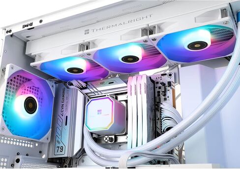 Thermalright Frozen Prism360 White ARGB CPU Liquid Cooler,Efficient PWM Controlled Pump 3300RPM,3×TL-E12 Series PWM Fan,Water Cooling Computer Parts,for AMD AM4/AM5,Intel 1150/1156/1200/1700/2011 in Saudi Arabia