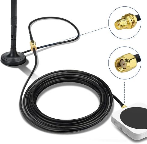 كابل تمديد هوائي BINGFU WiFi بطول 50 قدمًا RP-SMA ذكر إلى RP-SMA أنثى حاجز مزدوج محمي بخسارة منخفضة - 100 كابل لكاميرا IP لجهاز التوجيه اللاسلكي WiFi Hotspot Security in Kuwait