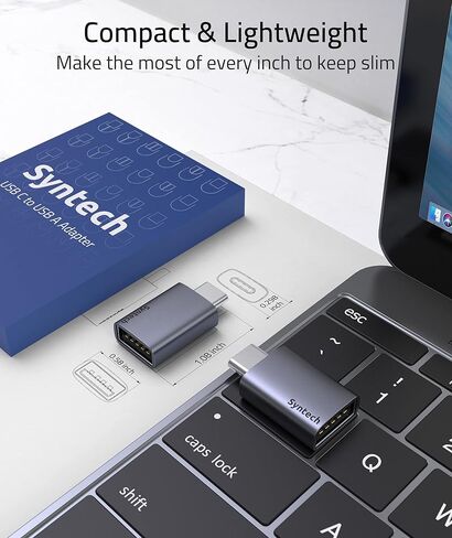 محول Syntech USB C إلى USB 2 حزمة مناسب جنبًا إلى جنب من النوع C ذكر إلى USB C 3.0 أنثى محول متوافق مع iPhone 15 Pro Max MacBook Pro Air 2023 Mac iPad Mini 6/Pro وThunderbolt 4/3 أجهزة رمادي in Kuwait