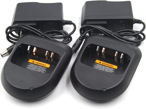 شاحن بطارية سطح المكتب السريع Tmoufulo (عبوة من قطعتين) Ni-MH Ni-CD Li-ion متوافق مع Motorola BPR40 MagOne A6 A8 BC130 أجهزة الراديو ثنائية الاتجاه PMLN4822AR PMLN4682AR PMLN5041A in Kuwait