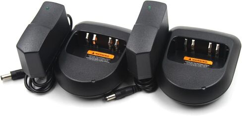 شاحن بطارية سطح المكتب السريع Tmoufulo (عبوة من قطعتين) Ni-MH Ni-CD Li-ion متوافق مع Motorola BPR40 MagOne A6 A8 BC130 أجهزة الراديو ثنائية الاتجاه PMLN4822AR PMLN4682AR PMLN5041A in Kuwait