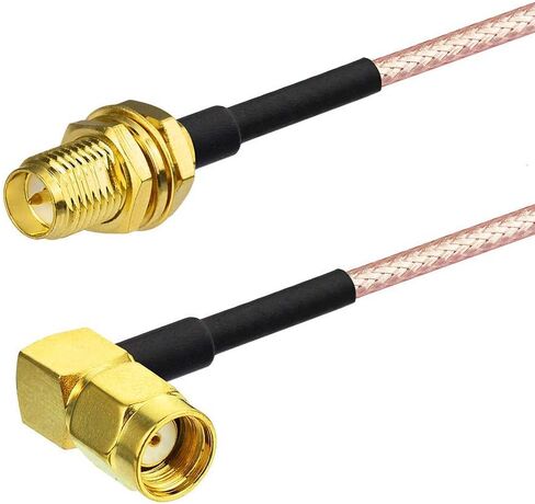 Bingfu WiFi Antenna Extension Cable (2-Pack) RP-SMA Male to RP-SMA Female Bulkhead Mount RG316 Cale 1m 3 feet for WiFi Router Security IP Camera Wireless Mini PCI Express PCIE Network Card Adapter in Kuwait