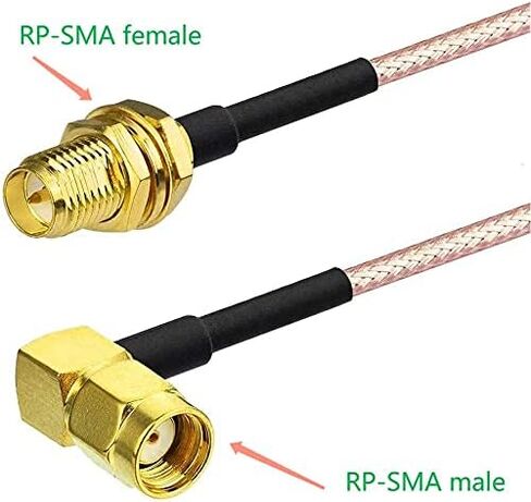 Bingfu WiFi Antenna Extension Cable (2-Pack) RP-SMA Male to RP-SMA Female Bulkhead Mount RG316 Cale 1m 3 feet for WiFi Router Security IP Camera Wireless Mini PCI Express PCIE Network Card Adapter in Kuwait