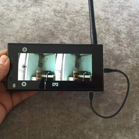 مستقبل اف بي في 5.8G 150CH او تي جي فيديو UVC VTX 5dBi SMA انثى بلاستيك للهواتف الذكية اندرويد وشاشة الكمبيوتر - اسود in Kuwait