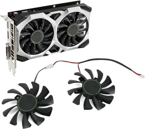 انروبرت مروحة تبريد بطاقة الفيديو 75 ملم HA8010H12F-Z بدبوسين GTX1650 لمراوح بطاقة العرض المرئي ام اس اي GTX 1650 سوبر فينتوس XS in Kuwait