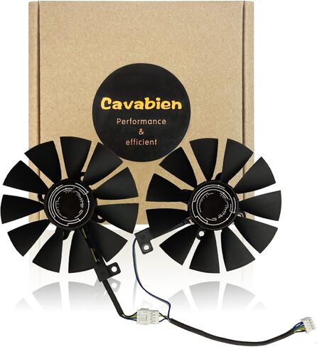 مروحة تبريد من Cavabien 87MM لـ ASUS GTX 1060 1070 RX 480 بطاقة رسومات T129215SU PLD09210S12HH مبرد بطاقة الرسومات in Kuwait
