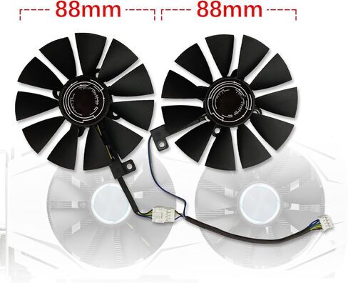 مروحة تبريد من Cavabien 87MM لـ ASUS GTX 1060 1070 RX 480 بطاقة رسومات T129215SU PLD09210S12HH مبرد بطاقة الرسومات in Kuwait