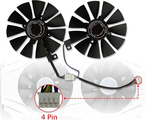 مروحة تبريد من Cavabien 87MM لـ ASUS GTX 1060 1070 RX 480 بطاقة رسومات T129215SU PLD09210S12HH مبرد بطاقة الرسومات in Kuwait