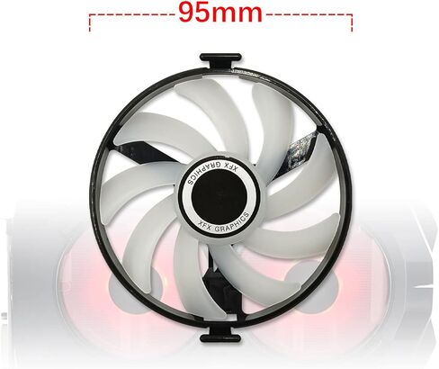 Cavabien 94mm FDC10U12S9-C استبدال مروحة التبريد لـ XFX AMD Radeon RX 470 480 580 RX580 RX480 RX470 Edition Crimson Graphics Card Cooling Fan (مروحة الرسومات-2 قطعة) in Kuwait