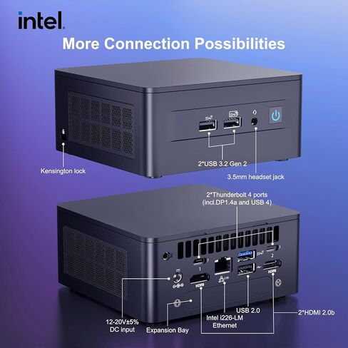 Intel NUC 13 Pro, NUC13ANHi7 Home&Business Desktop Mini PC Barebone, Core i7-1360P Processor(12Cores &5.0 GHz), Intel Iris Xe Graphics,16Threads,18MB L3 Cache(No RAM, No SSD, No OS Inside) in Kuwait