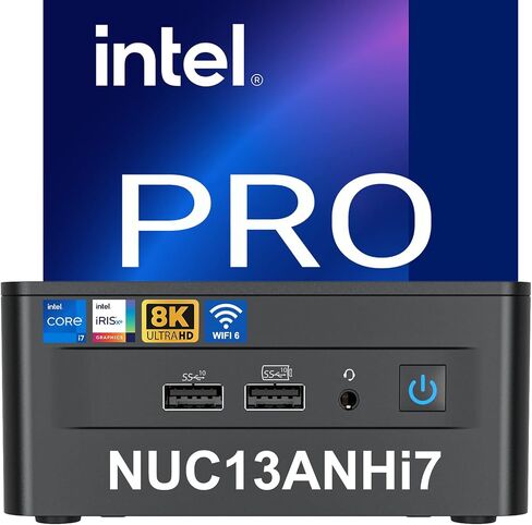 Intel NUC 13 Pro, NUC13ANHi7 Home&Business Desktop Mini PC Barebone, Core i7-1360P Processor(12Cores &5.0 GHz), Intel Iris Xe Graphics,16Threads,18MB L3 Cache(No RAM, No SSD, No OS Inside) in Kuwait