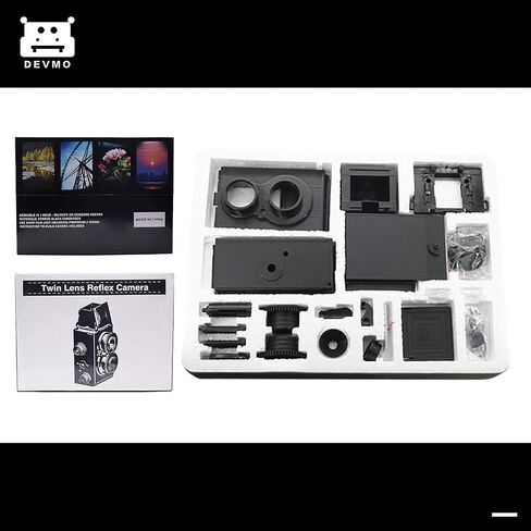 DEVMO متوافق مع DIY Lightnes Classic Retro Holga Lomo Recesky TLR Camera 35mm Film Twin Lens Reflex Kit in Kuwait