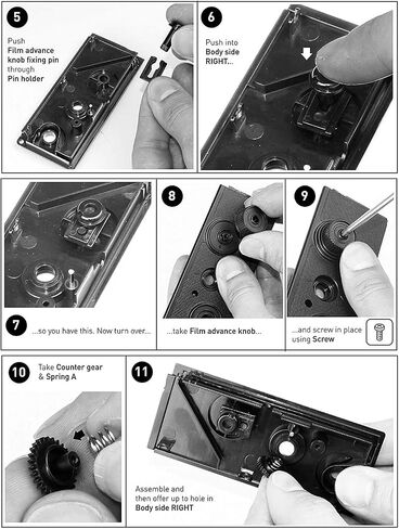 DEVMO متوافق مع DIY Lightnes Classic Retro Holga Lomo Recesky TLR Camera 35mm Film Twin Lens Reflex Kit in Kuwait