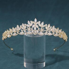 Silver Wedding Tiaras for Bride Birthday Crowns for Girls Cubic Zirconia Homecoming Tiaras and Crowns for Women