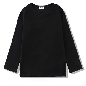 POBIDOBY Toddlers Long Sleeve T-Shirt Soft Cotton Top Tees for Girls and Boys 1-Pack