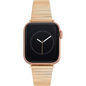 Anne Klein Stainless Steel Fashion Band for Apple Watch, Secure, Adjustable, Apple Watch Replacement Band, Fits Most Wrists