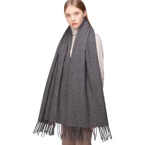 RIIQIICHY 100% Wool Scarf Pashmina Shawls and Wraps for Women Cashmere Warm Winter More Thicker Soft Scarves
