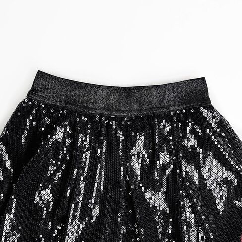 بيرفاشن بنات تنانير ترتر شورت مدمج شورت سباركلي سكورت معدني مع شريط شعر 4-15 سنة in Kuwait