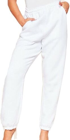 Sweatpants for Teen Girls,Women's High Waisted Joggers Summer Workout Baggy Yoga Pants Cinch Bottom Trousers in Kuwait