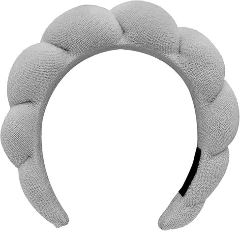 Spa Headband for Women, Sponge Headband for Washing Face, Makeup Headband, Skincare Headbands for Makeup Removal, Shower, Hair Accessories, Terry Cloth Headbands for Women(Black) in Kuwait